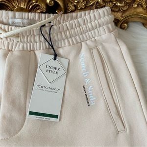 Scotch & Soda Cream Unisex Joggers